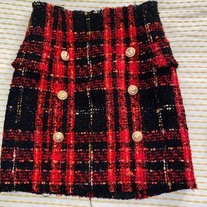 Custom Tweed High Waisted Skirt